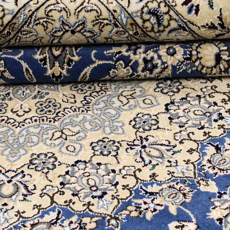 Tapis persan - Nain - Royal carré  - 250 x 250 cm - bleu
