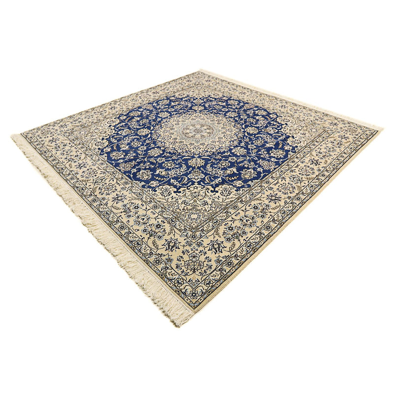 Tapis persan - Nain - Royal carré  - 250 x 250 cm - bleu