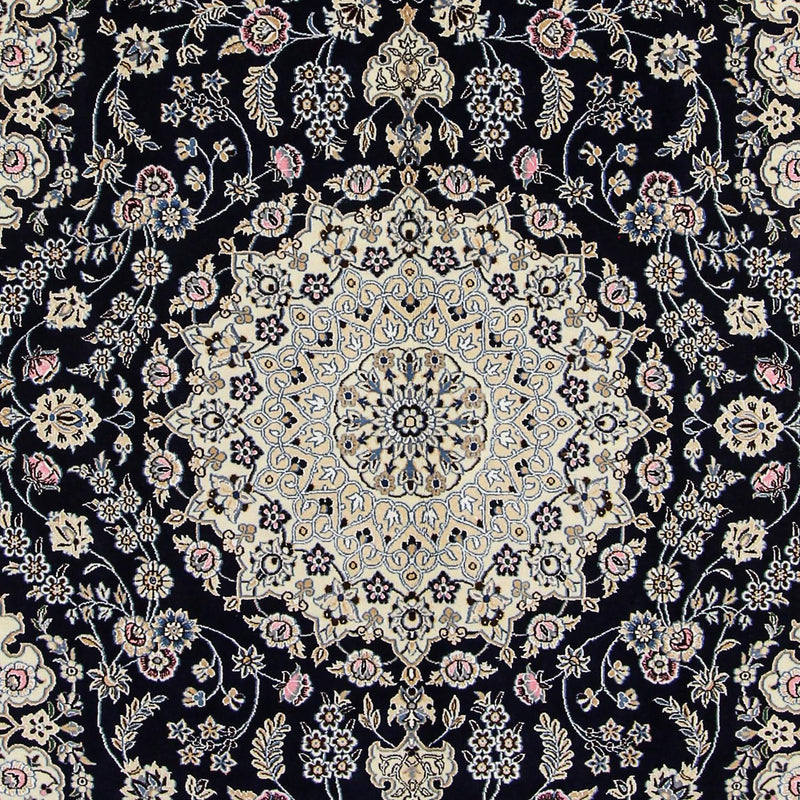 Tapis persan - Nain - Royal - 303 x 205 cm - bleu foncé