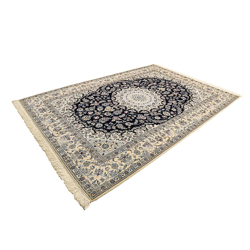 Tapis persan - Nain - Royal - 303 x 205 cm - bleu foncé
