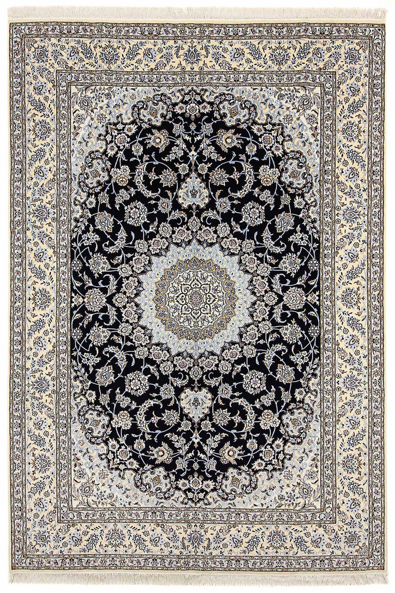 Tapis persan - Nain - Royal - 356 x 248 cm - bleu foncé