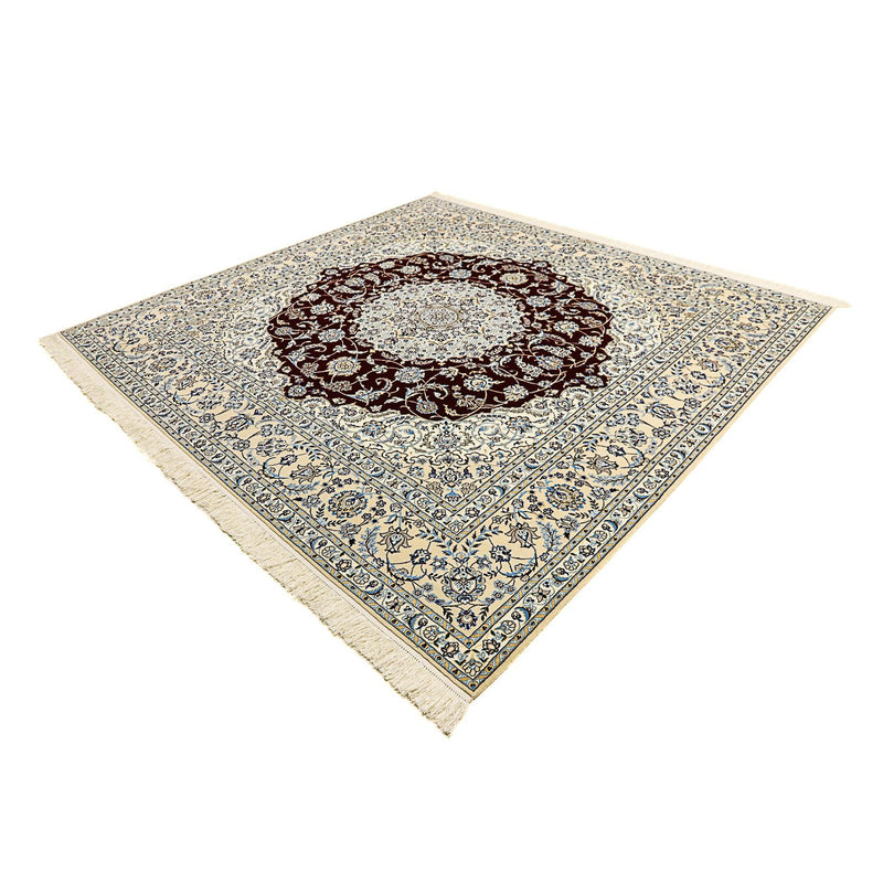 Tapis persan - Nain - Premium carré  - 260 x 252 cm - bleu foncé