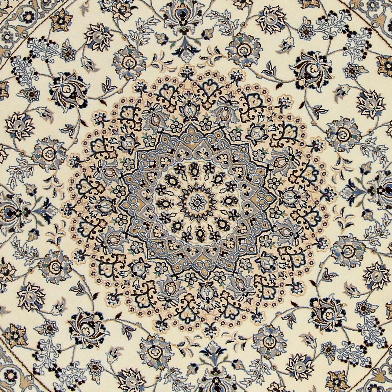 Tapis persan - Nain - Royal ronde  - 200 x 200 cm - beige