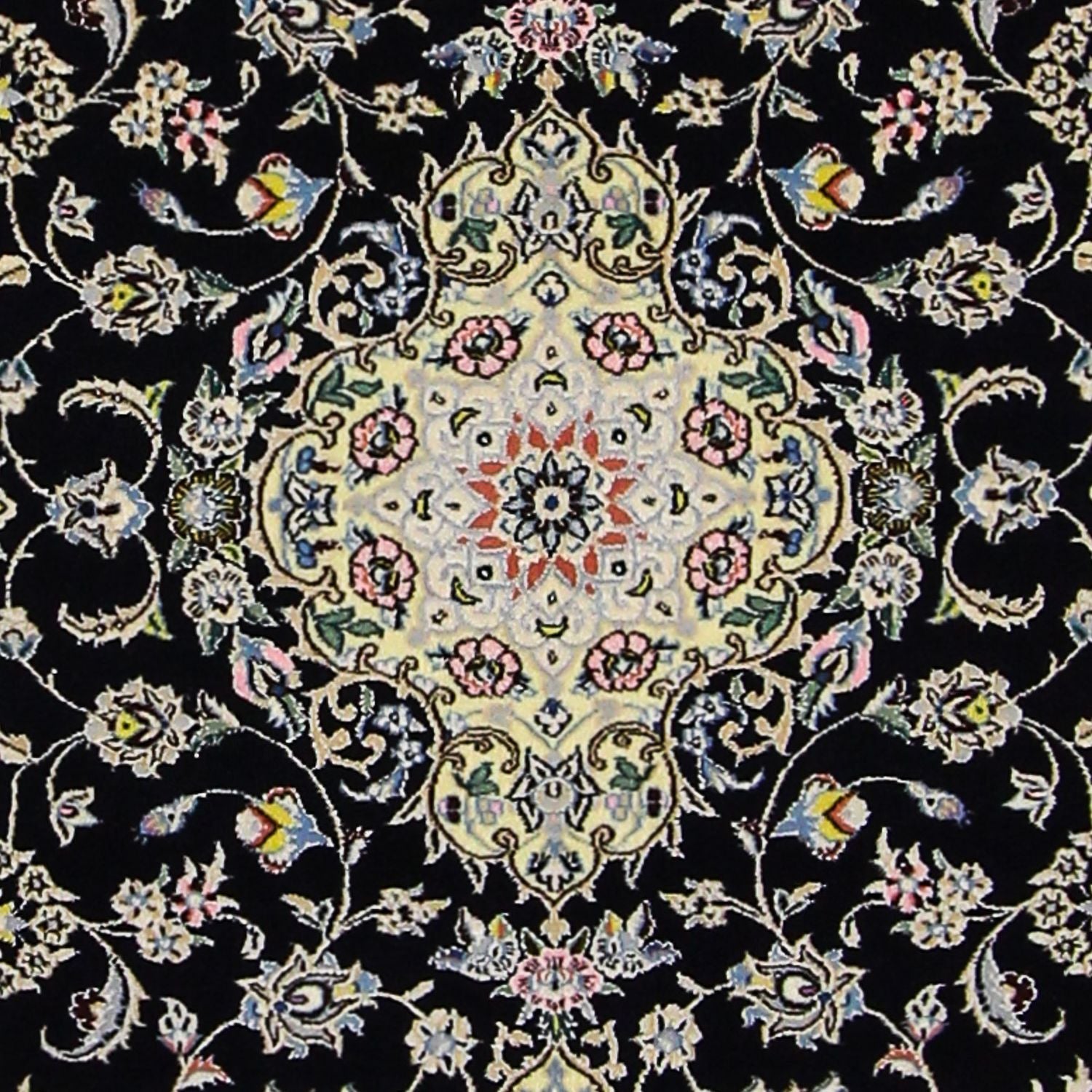 Tapis persan - Nain - Premium - 117 x 80 cm - bleu foncé
