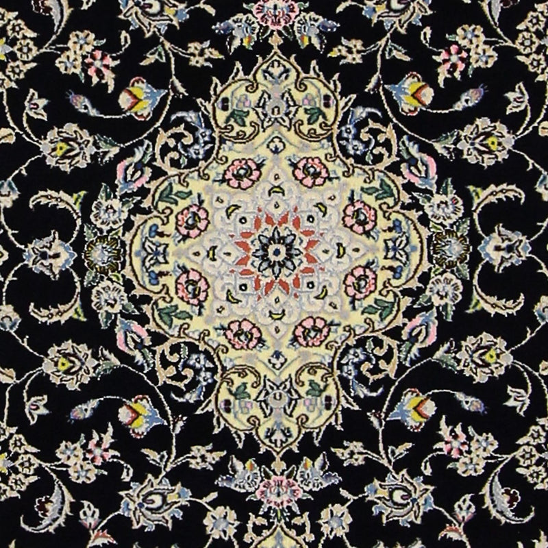Tapis persan - Nain - Premium - 117 x 80 cm - bleu foncé