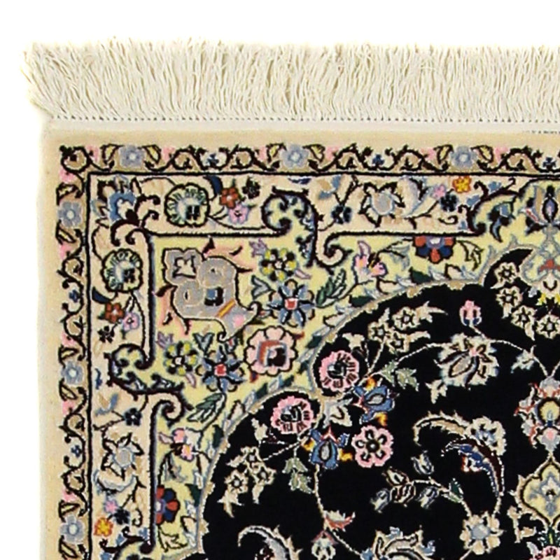 Tapis persan - Nain - Premium - 117 x 80 cm - bleu foncé