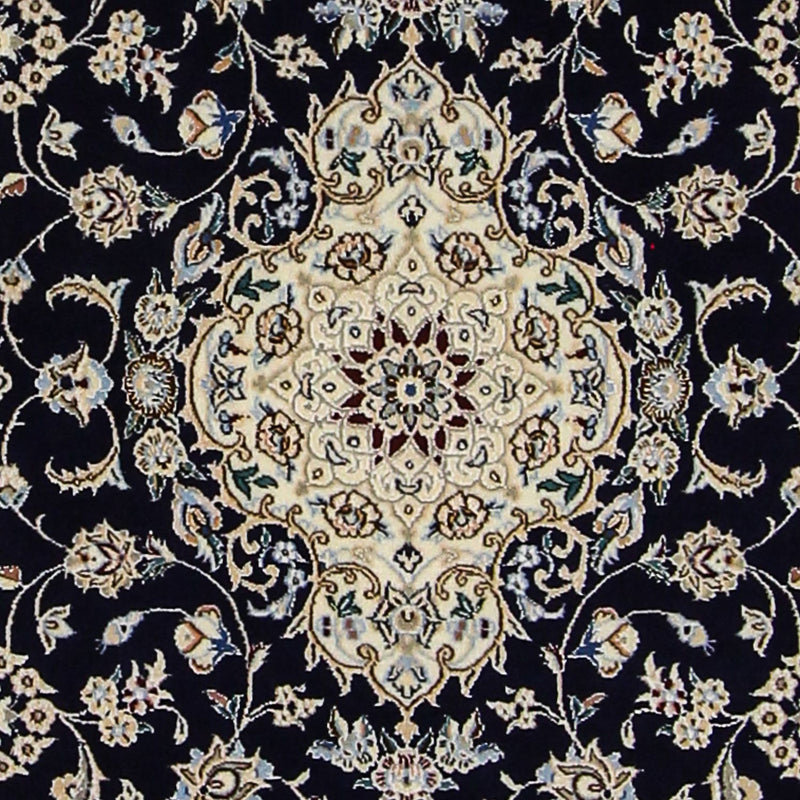 Tapis persan - Nain - Premium - 123 x 80 cm - bleu foncé
