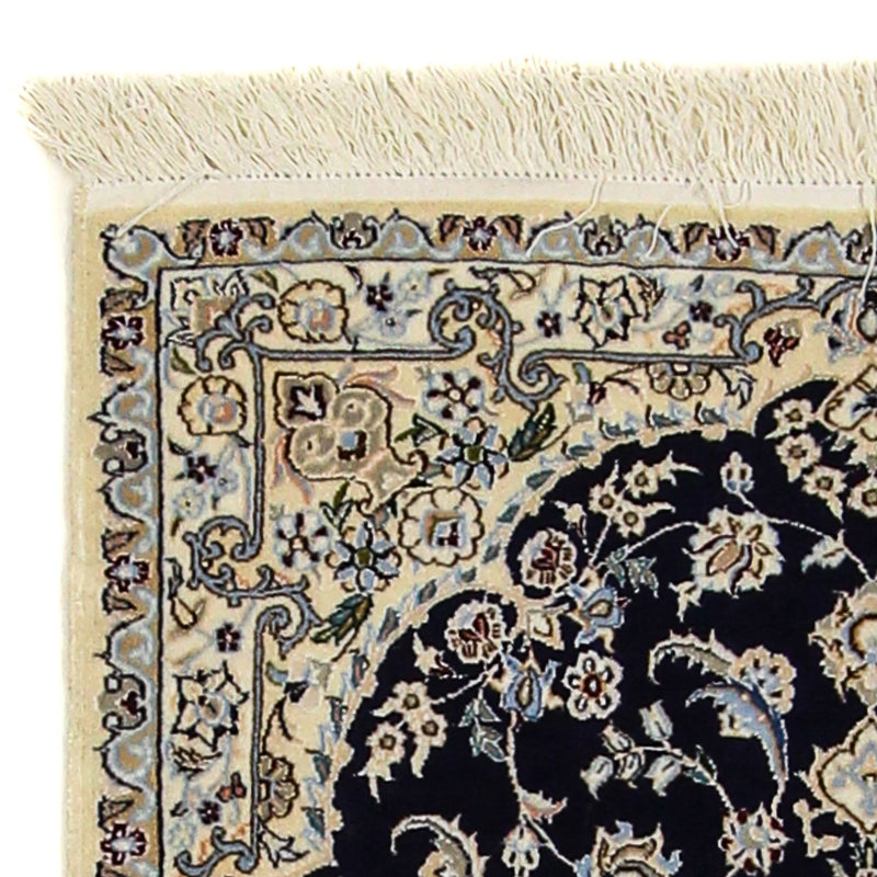 Tapis persan - Nain - Premium - 123 x 80 cm - bleu foncé