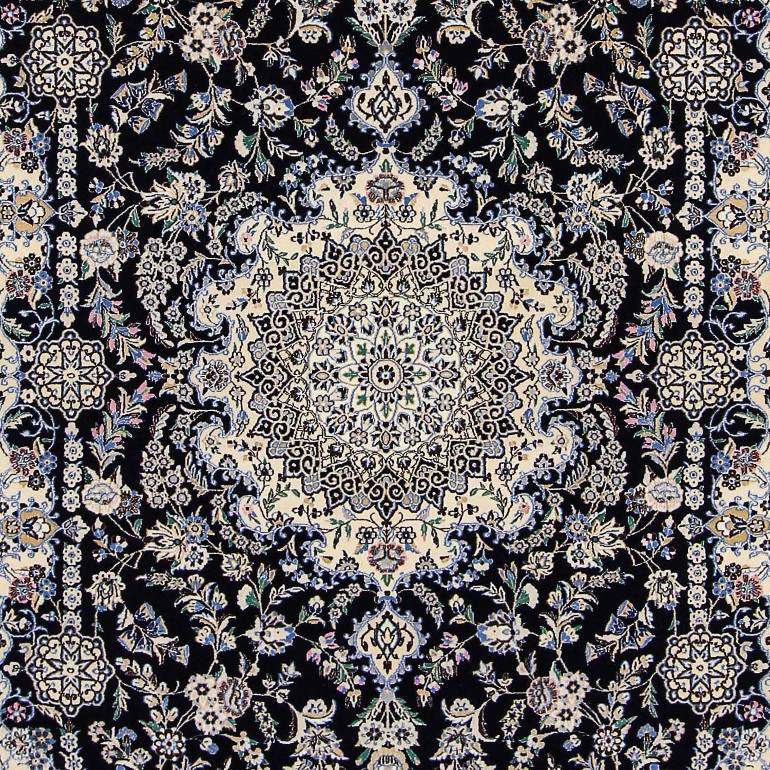 Tapis persan - Nain - Premium - 246 x 162 cm - bleu foncé