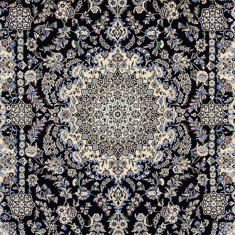 Tapis persan - Nain - Premium - 246 x 162 cm - bleu foncé