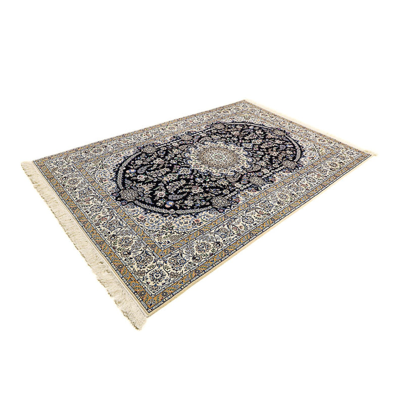 Tapis persan - Nain - Premium - 246 x 162 cm - bleu foncé