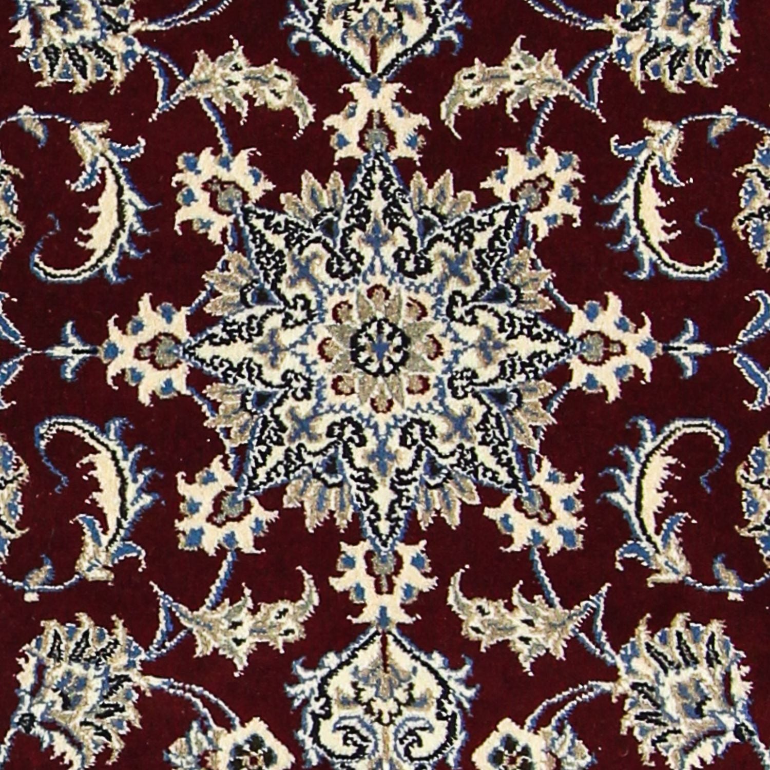 Tapis de couloir Tapis persan - Nain - 286 x 78 cm - rouge foncé