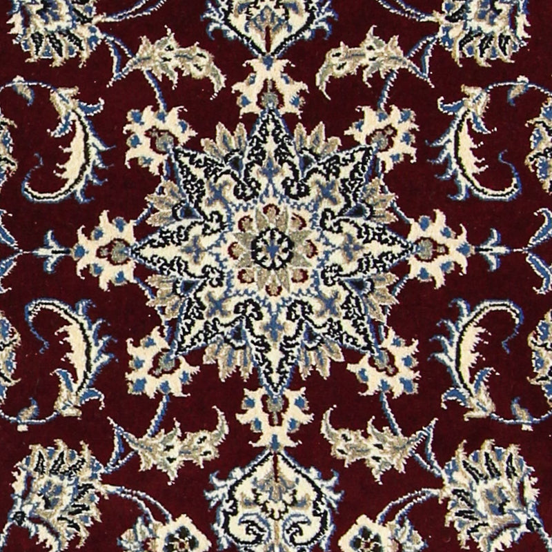 Tapis de couloir Tapis persan - Nain - 286 x 78 cm - rouge foncé