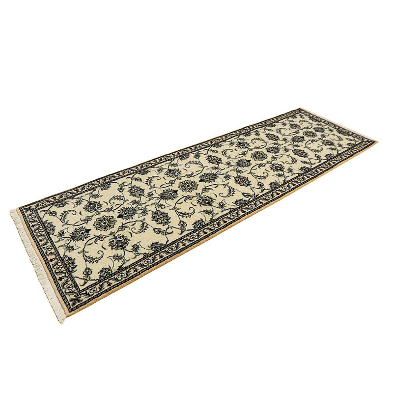 Tapis de couloir Tapis persan - Nain - 253 x 80 cm - beige
