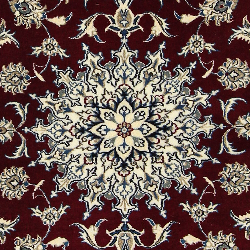 Tapis persan - Nain - 198 x 122 cm - rouge foncé