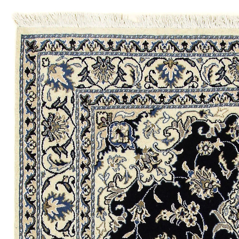 Tapis persan - Nain - 195 x 147 cm - bleu foncé