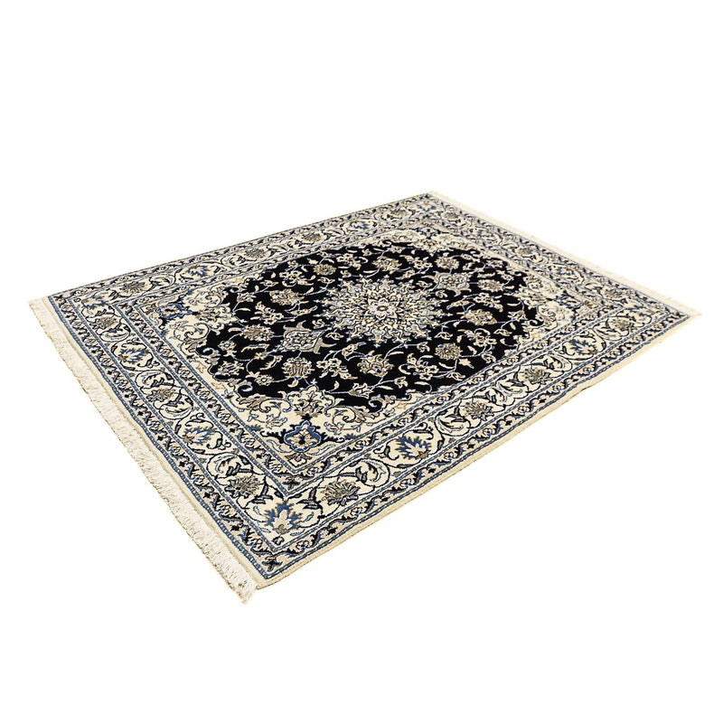 Tapis persan - Nain - 195 x 147 cm - bleu foncé