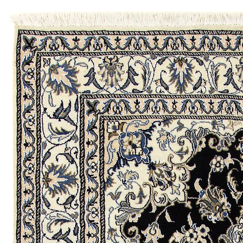 Tapis persan - Nain - 207 x 146 cm - bleu foncé
