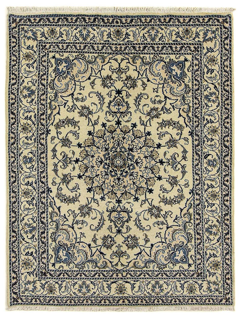 Tapis persan - Nain - 196 x 150 cm - beige