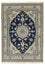 Tapis persan - Nain - 206 x 153 cm - bleu foncé