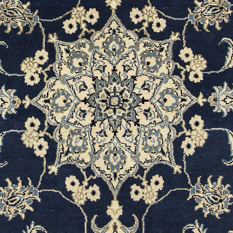 Tapis persan - Nain - 206 x 153 cm - bleu foncé