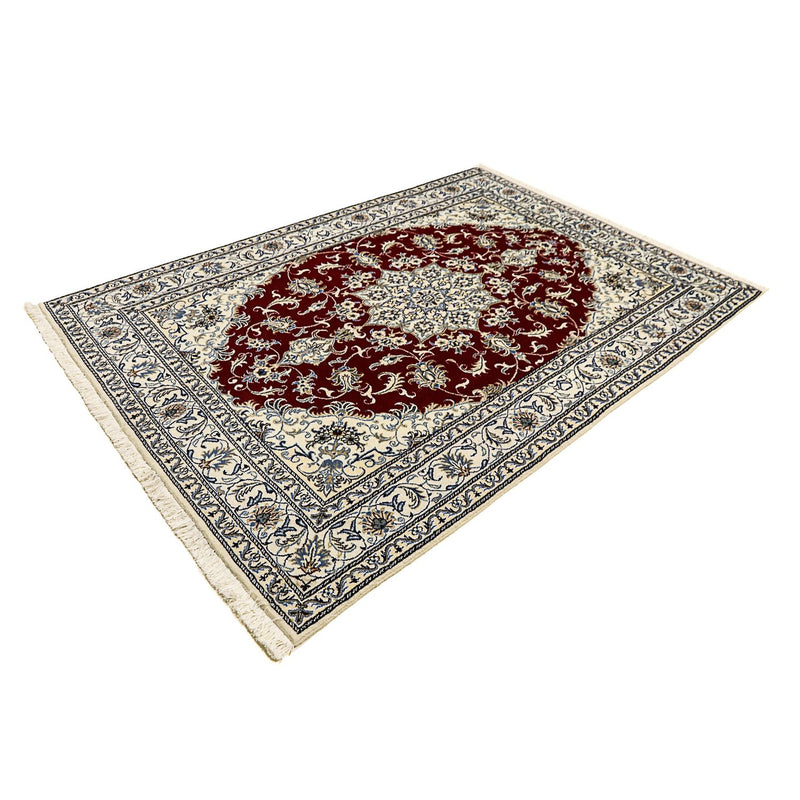 Tapis persan - Nain - 238 x 165 cm - rouge foncé