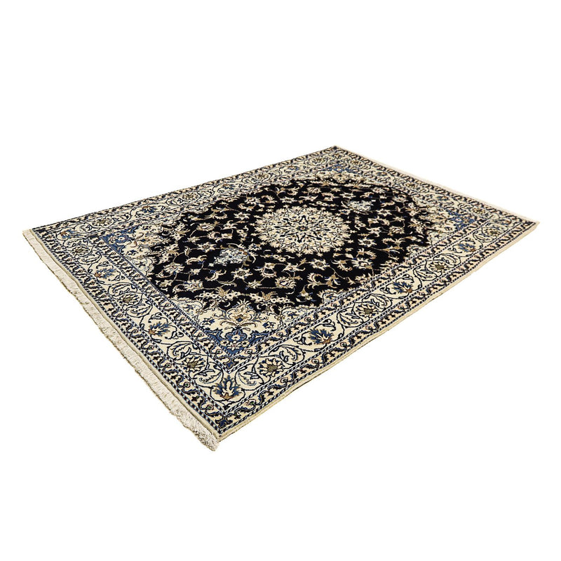 Tapis persan - Nain - 234 x 168 cm - bleu foncé