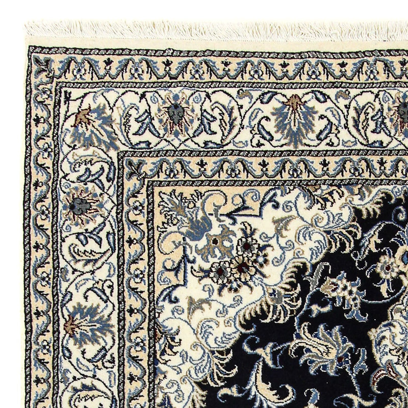 Tapis persan - Nain - 235 x 168 cm - bleu foncé