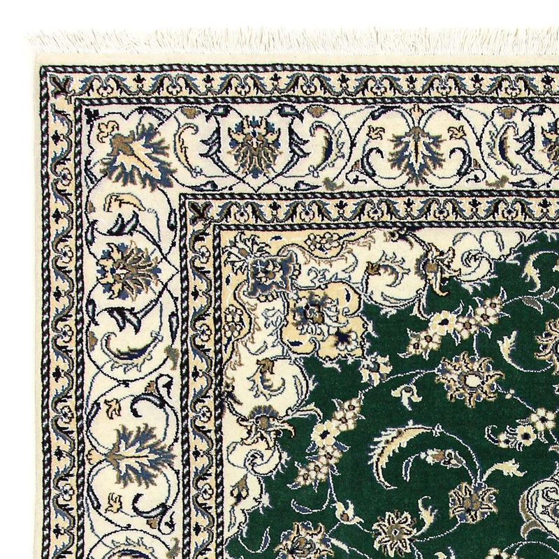 Tapis persan - Nain - 286 x 200 cm - vert foncé