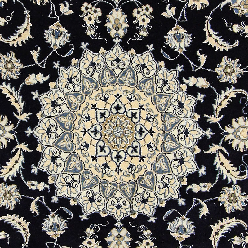 Tapis persan - Nain - 292 x 196 cm - bleu foncé