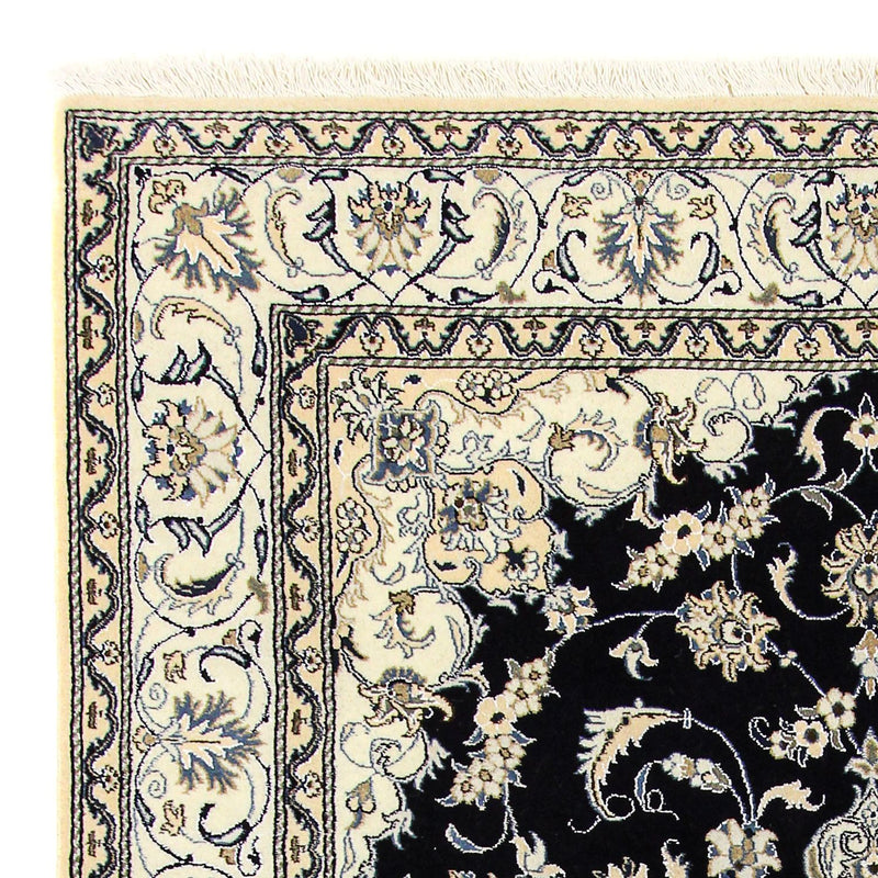 Tapis persan - Nain - 292 x 196 cm - bleu foncé