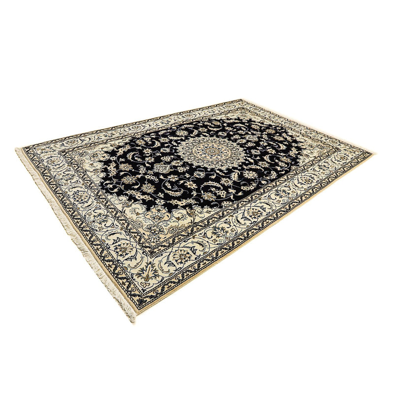 Tapis persan - Nain - 292 x 196 cm - bleu foncé