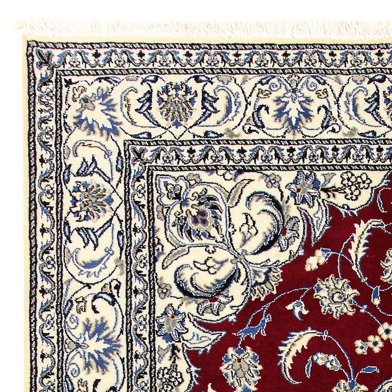 Tapis persan - Nain - 295 x 194 cm - rouge foncé