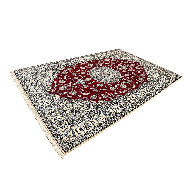 Tapis persan - Nain - 295 x 194 cm - rouge foncé