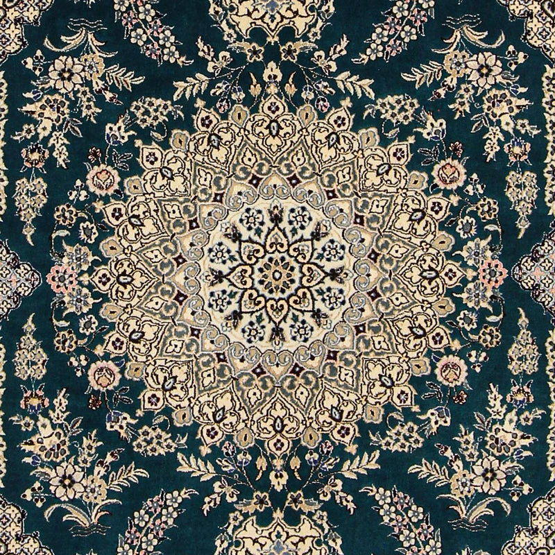 Tapis persan - Nain - Premium - 234 x 156 cm - bleu foncé