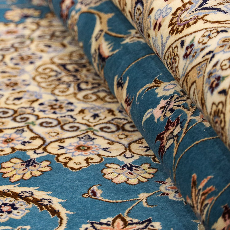 Tapis persan - Nain - Premium - 236 x 154 cm - bleu