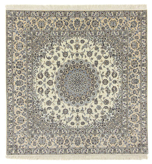 Tapis persan - Nain - Premium carré  - 205 x 205 cm - beige