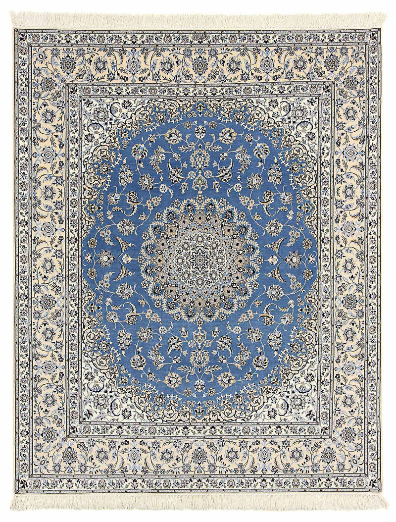 Tapis persan - Nain - Premium - 255 x 206 cm - bleu