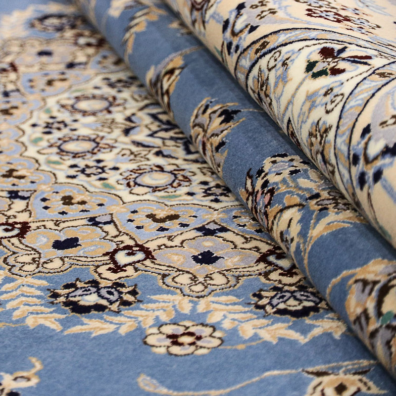 Tapis persan - Nain - Premium - 255 x 206 cm - bleu
