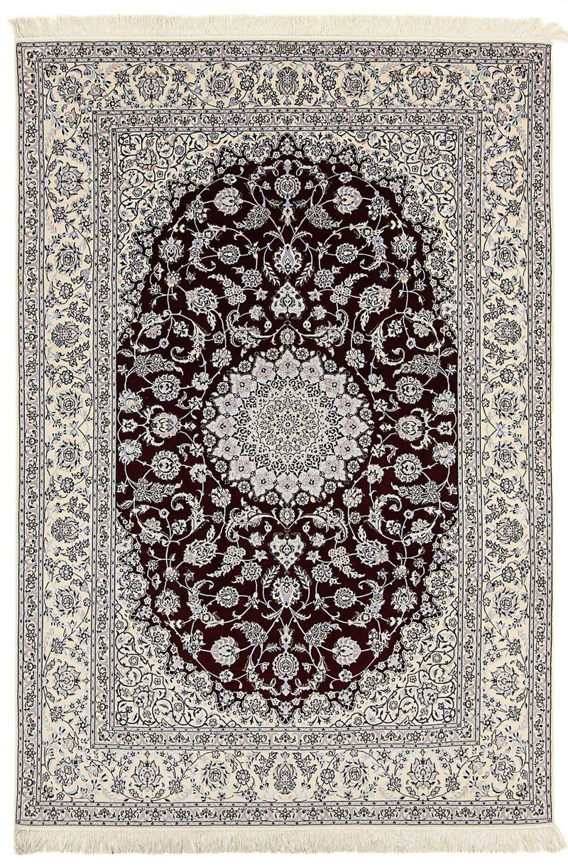 Tapis persan - Nain - Premium - 298 x 201 cm - rouge foncé