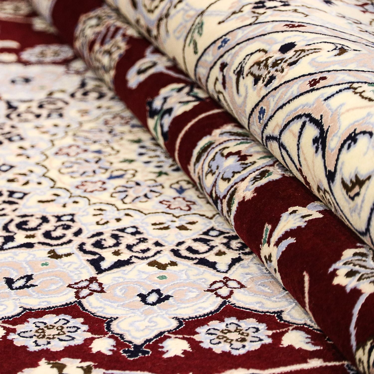 Tapis persan - Nain - Premium - 298 x 201 cm - rouge foncé
