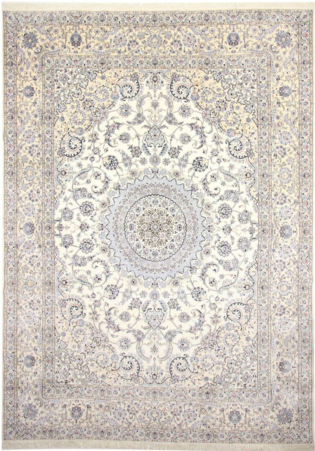 Tapis persan - Nain - Royal - 415 x 300 cm - crème
