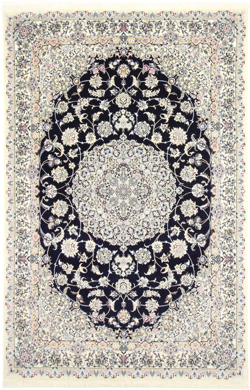 Tapis persan - Nain - Royal - 309 x 205 cm - bleu foncé