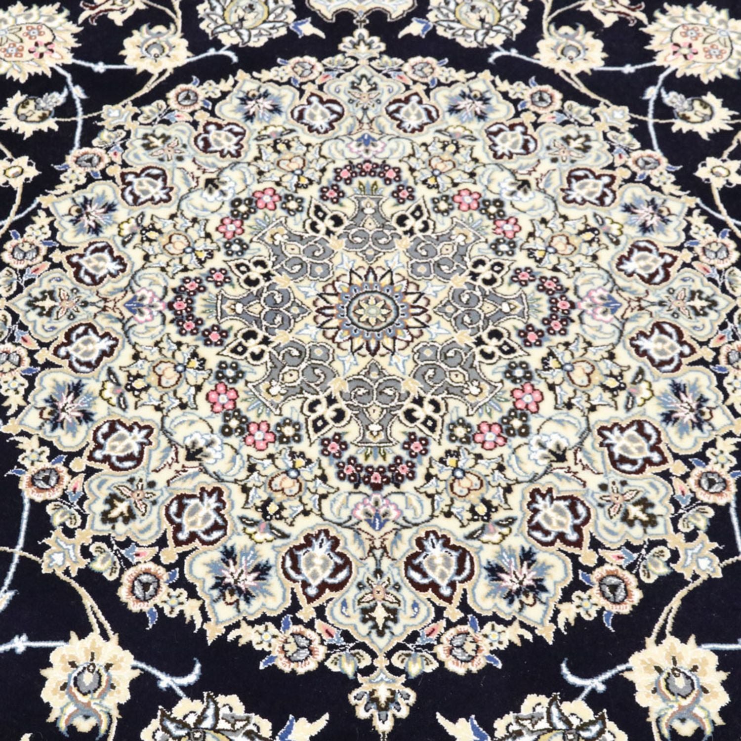 Tapis persan - Nain - Royal - 309 x 205 cm - bleu foncé