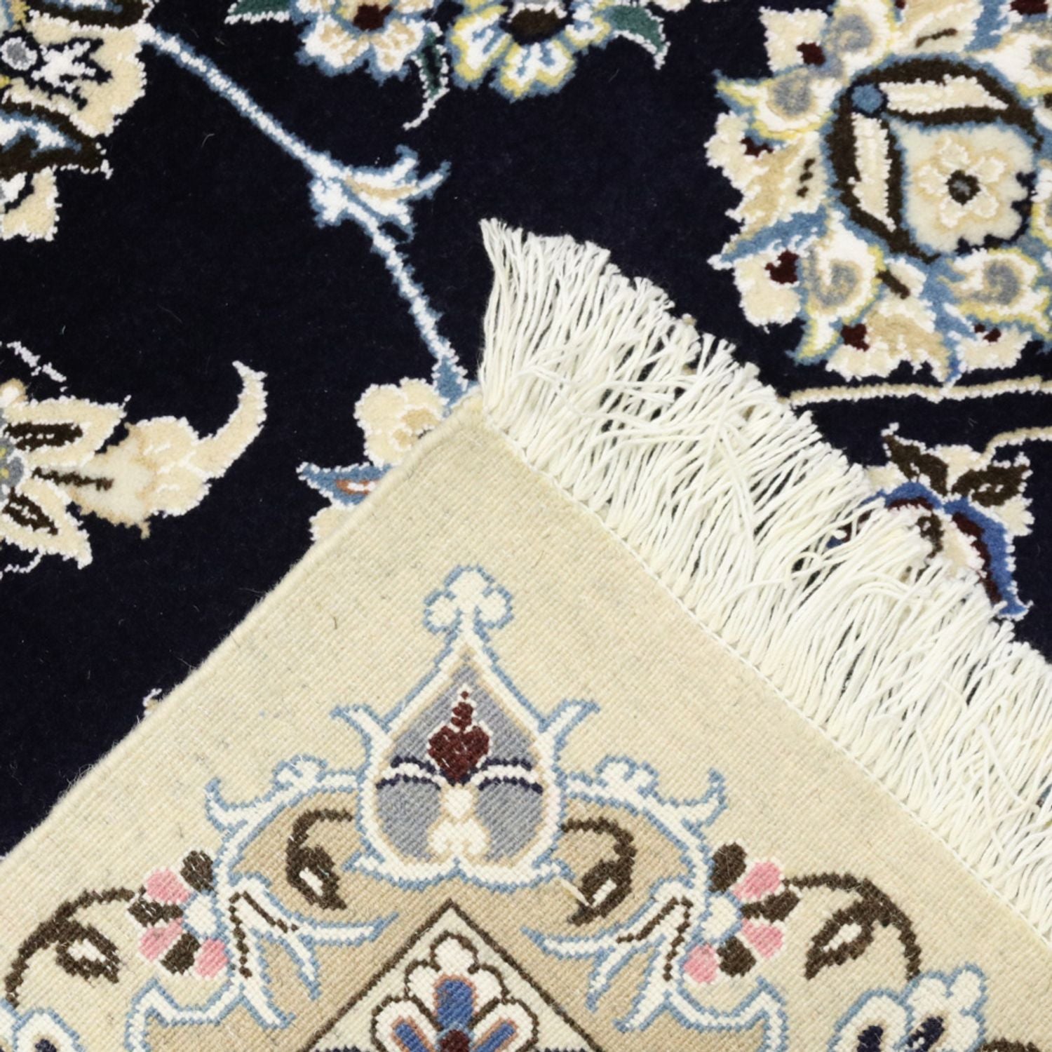 Tapis persan - Nain - Royal - 309 x 205 cm - bleu foncé