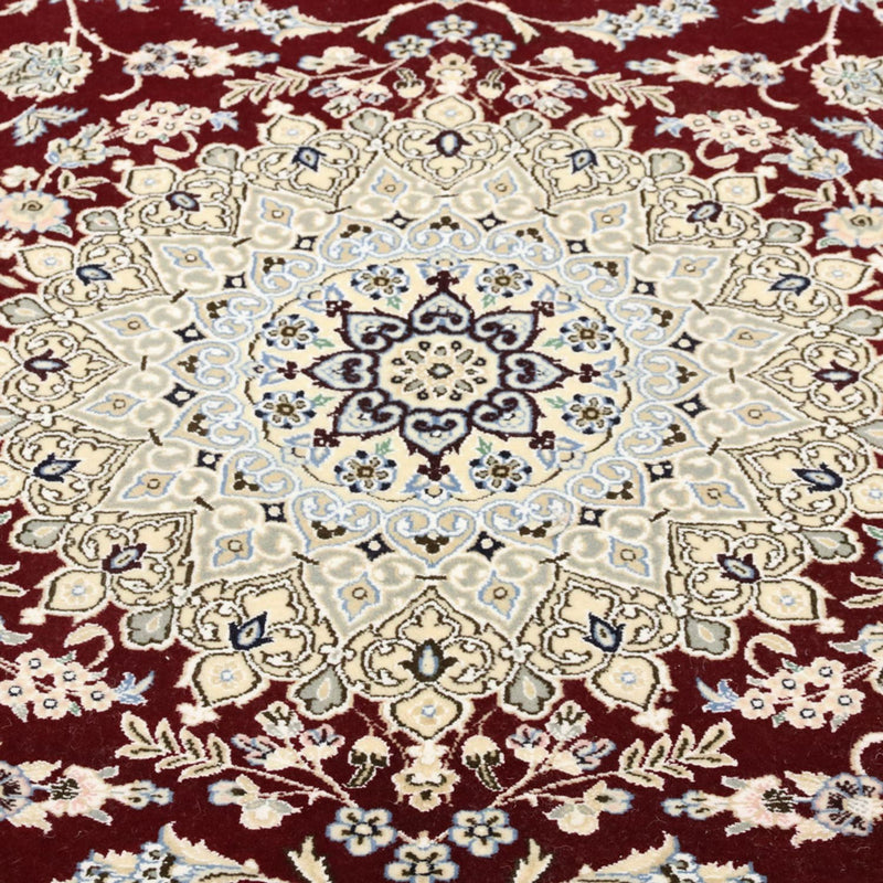 Tapis persan - Nain - Royal - 303 x 202 cm - rouge vin
