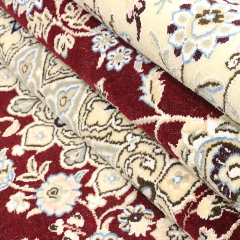 Tapis persan - Nain - Royal - 303 x 202 cm - rouge vin
