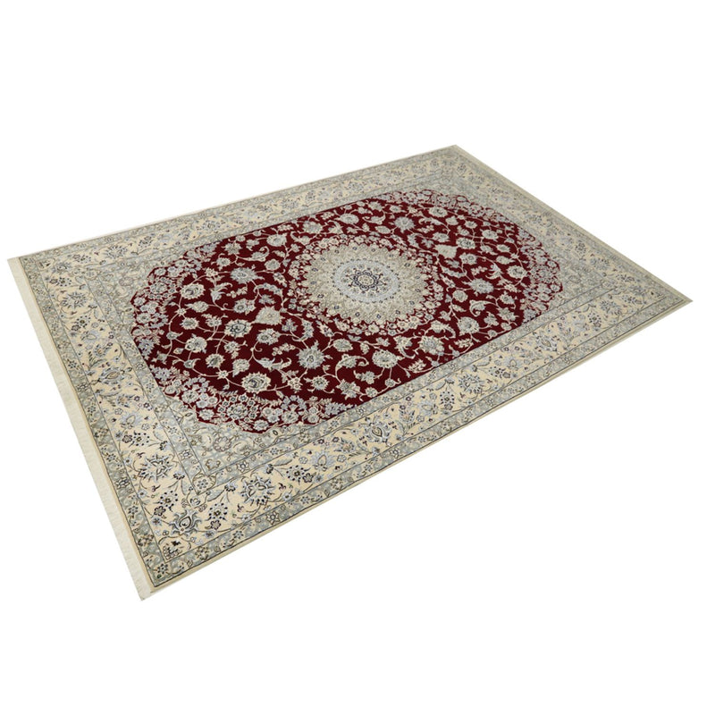 Tapis persan - Nain - Royal - 303 x 202 cm - rouge vin