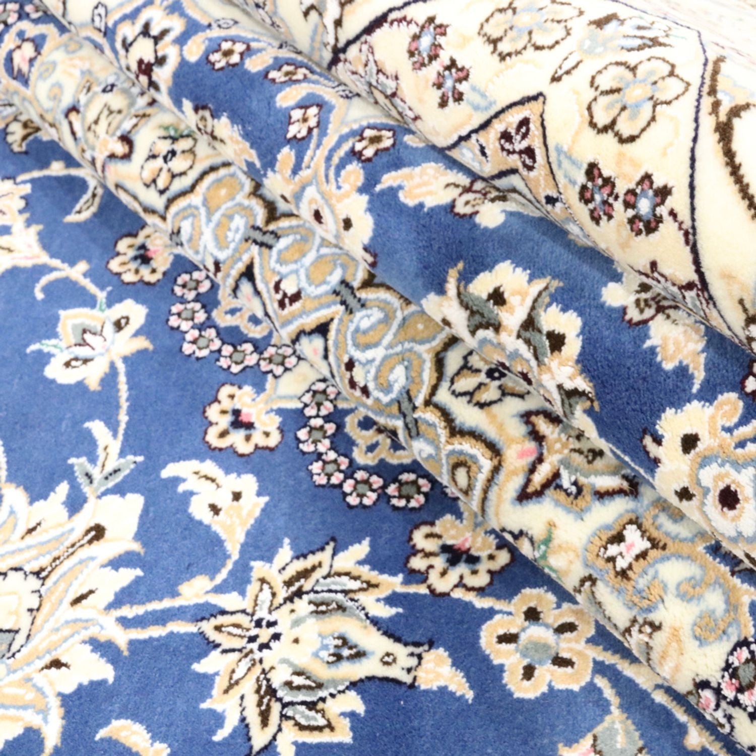 Tapis persan - Nain - Royal - 303 x 250 cm - bleu