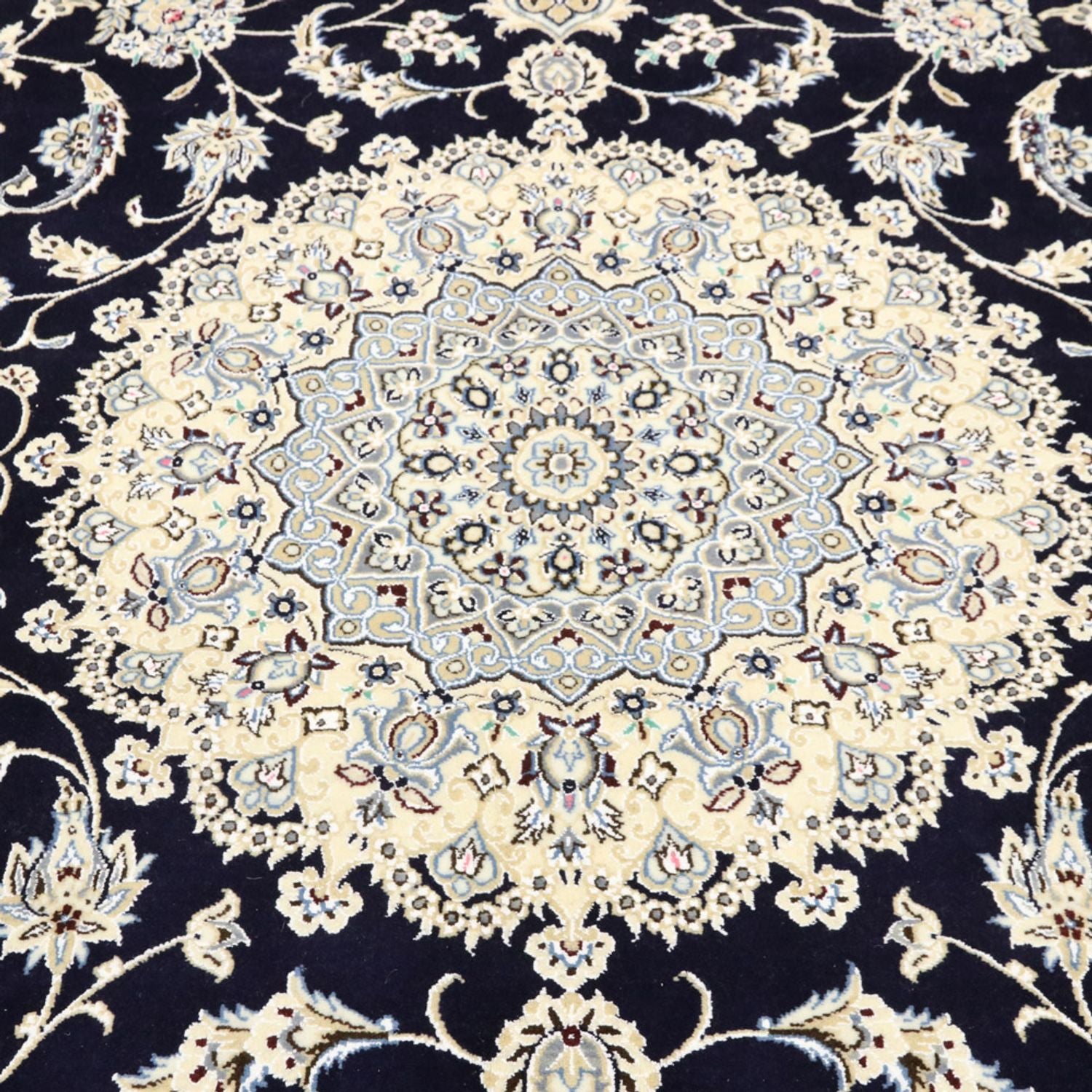 Tapis persan - Nain - Royal - 360 x 248 cm - bleu foncé